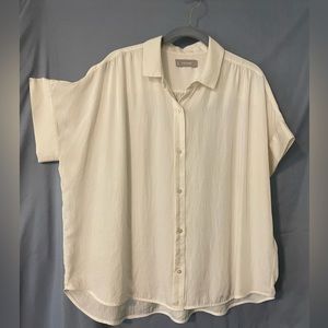 Everlane Japanese Go Weave Light Square Shirt, size 12 (but oversized)